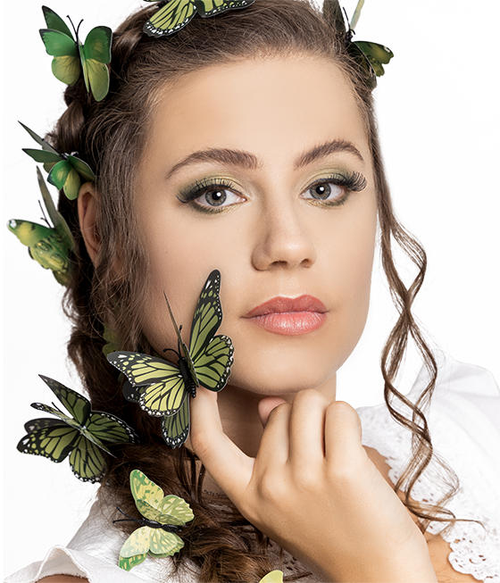 Model geschminkt von MASTER Make-up Artistin Melani